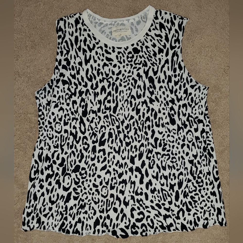🌟DENIM & SUPPLY RALPH LAUREN 100% COTTON ANIMAL PRINT TSHIRT SIZE SMALL